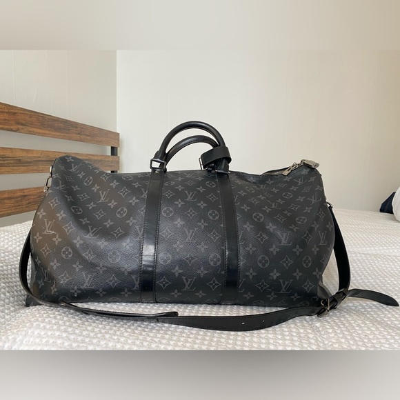 Louis Vuitton Keepall 55 Monogram Eclipse Duffel Bag - Picture 4 of 8